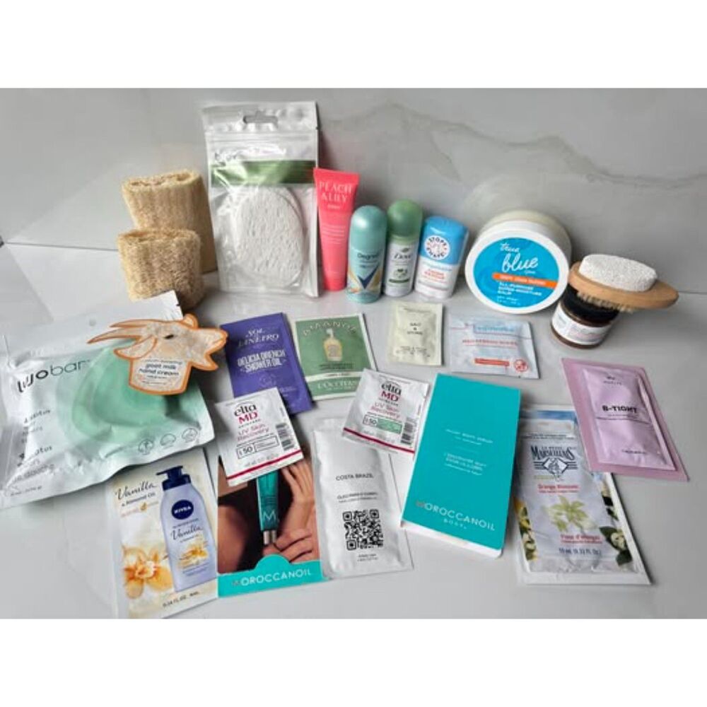 New/Unused 24pc Bath and Body Bundle (Full and deluxe sizes)